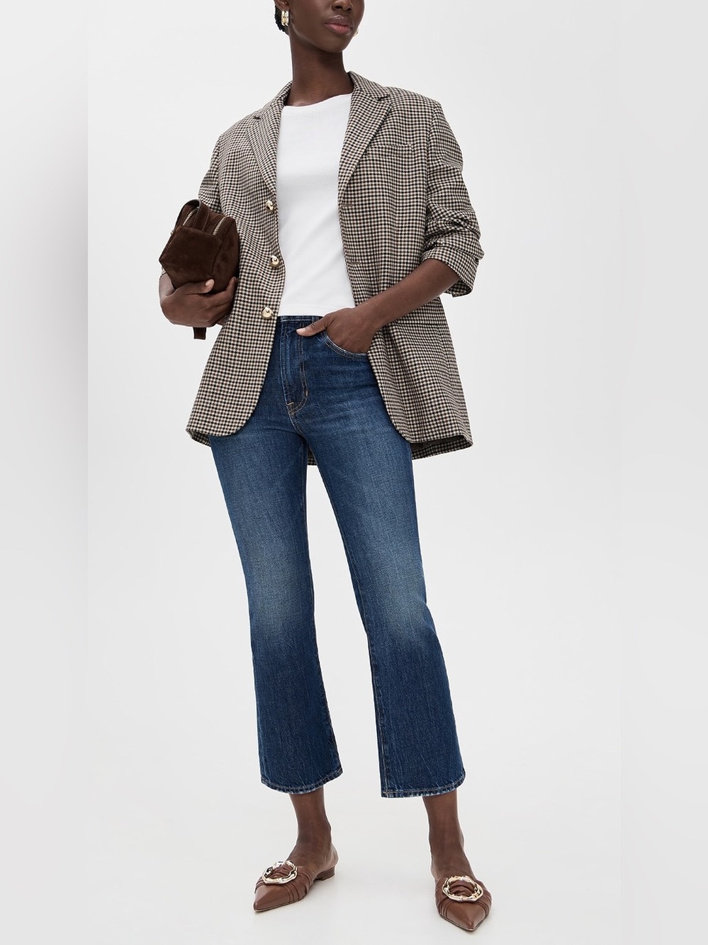 A.L.C. 009 Cropped Flare Dark Blue Bootcut Jeans